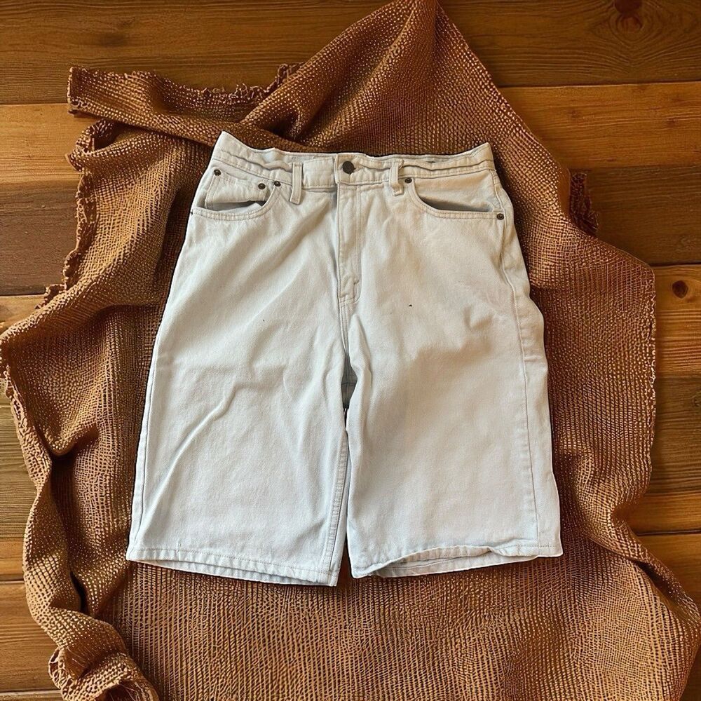 Levis 560 Baggy Blue Jean Jorts 90s Skater Style Wide Leg Denim Shorts Size 13